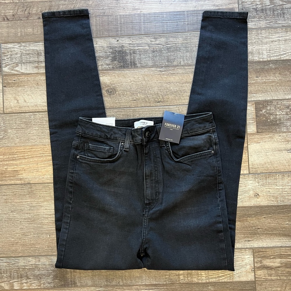 High waisted skinny jeans